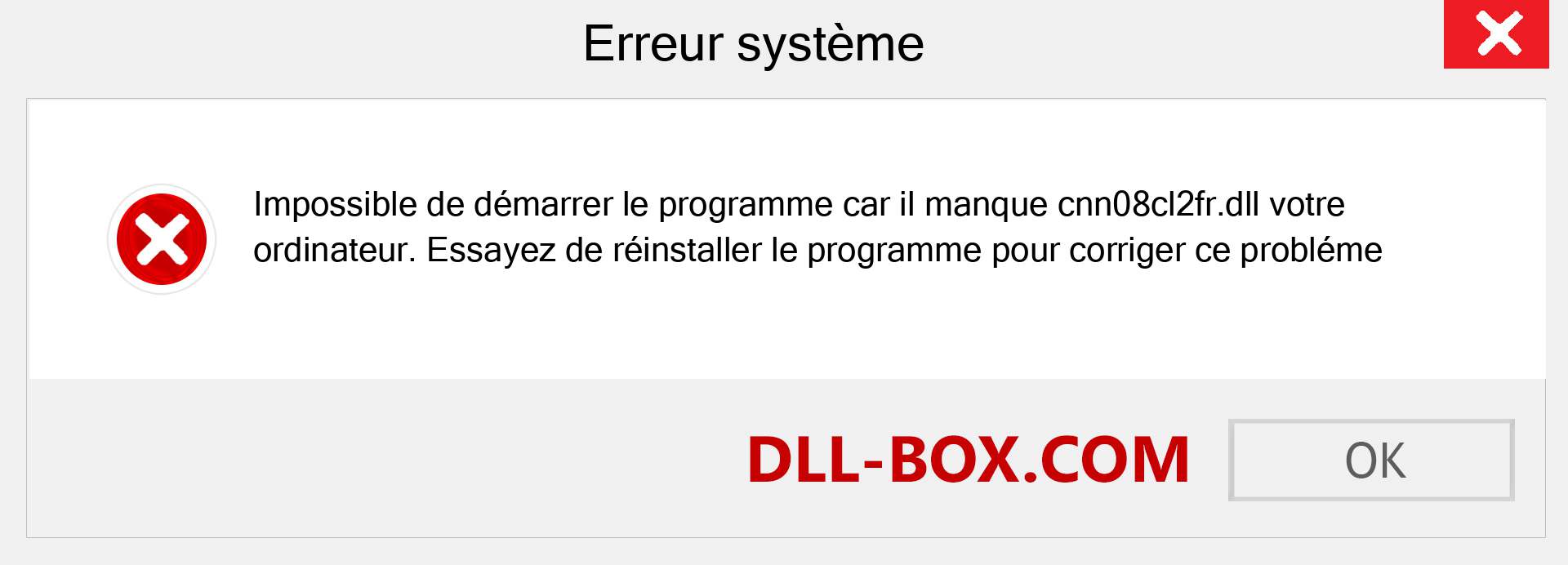 Le fichier cnn08cl2fr.dll est manquant ?. Télécharger pour Windows 7, 8, 10 - Correction de l'erreur manquante cnn08cl2fr dll sur Windows, photos, images